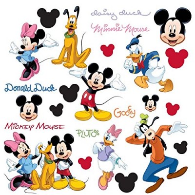 Roommates Rmk1507Scs Mickey And Friends Peel & Stick Wall Decal, 30 Count