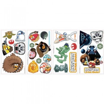 Roommates RMK2164SCS Angry Birds Star Wars Peel  and  Stick Wall Decals