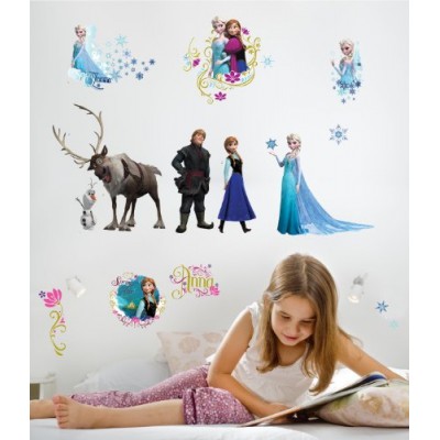 RoomMates RMK2361SCS Frozen Peel and Stick Wall Decals, 36 Count
