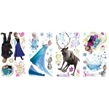 RoomMates RMK2361SCS Frozen Peel and Stick Wall Decals, 36 Count