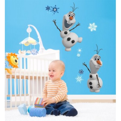 Roommates RMK2372SCS Frozen Olaf The Snow Man Peel and Stick Wall Decals, 25 Count