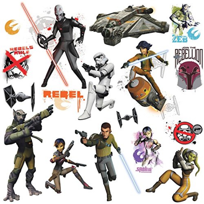 RoomMates RMK2622SCS Star Wars Rebels Peel and Stick Wall Decals.
