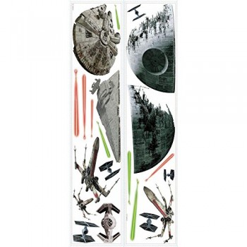 RoomMates RMK3012SCS Star Wars EP VII Spaceships P&S Wall Decals, 20 Count
