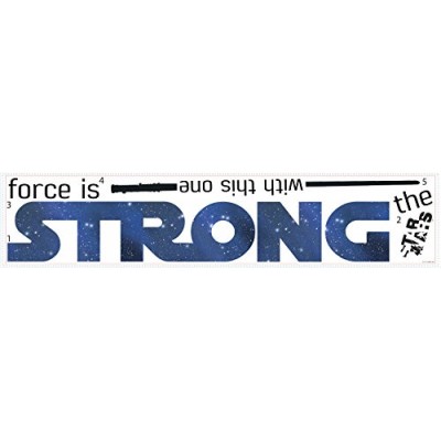 RoomMates RMK3077SCS Star Wars Classic The Force is Strong P&S Wall Decals, 35.25" x 10"