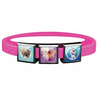 Disney Frozen Bracelet with Elsa, Anna, Sven and Olaf Charms - Pink,Small,Pink