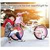 RoyalBaby Jenny Princess Pink Girl's Bike with Training Wheels and Basket, Perfect Gift for Kids, 12 inch wheels