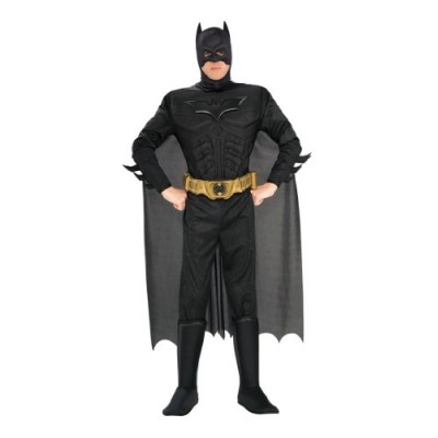 Batman The Dark Knight Rises Adult Batman Costume, Black, Large