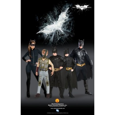 Batman The Dark Knight Rises Batman Gauntlets Costume, Black, One Size