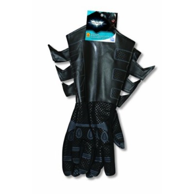 Batman The Dark Knight Rises Batman Gauntlets Costume, Black, One Size