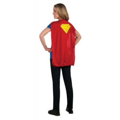 DC Comics Super-Girl T-Shirt With Cape, Blue, Small Costume