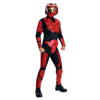 Halo Deluxe Spartan Costume, Red, X-Small