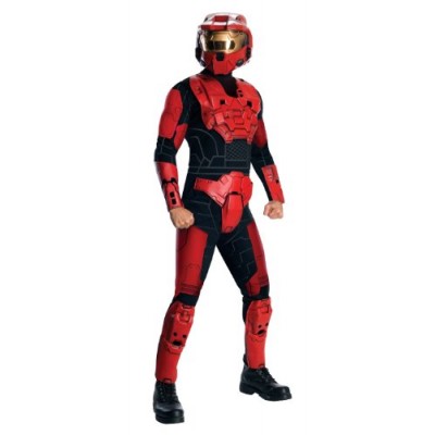 Halo Deluxe Spartan Costume, Red, X-Small