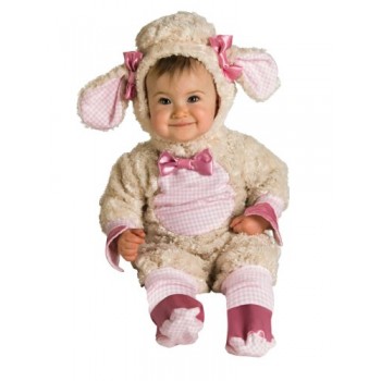 Rubie's Costume Baby-girls Infant Noah Ark Collection Lucky Lil Lamb Costume, Beige/Pink, Newborn