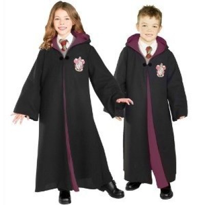 Rubies Costume Deluxe Harry Potter Child's Hermione Granger Costume Robe With Gryffindor Emblem, Medium