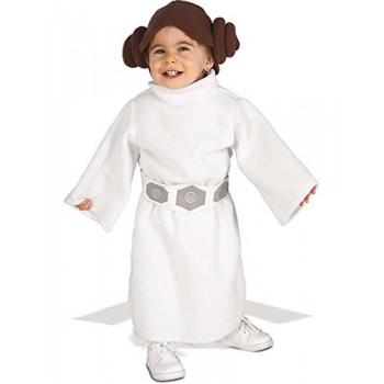 Rubie's Costume Star Wars Princess Leia Romper, White, 1-2 years