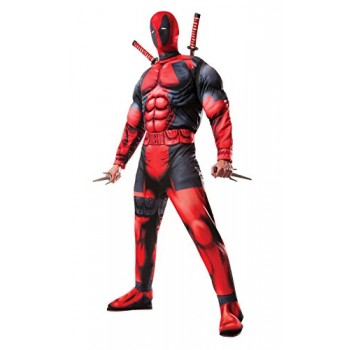 Rubie's Men's Marvel Universe Classic Muscle Chest Deadpool Costume, Multi-Colored, Standard