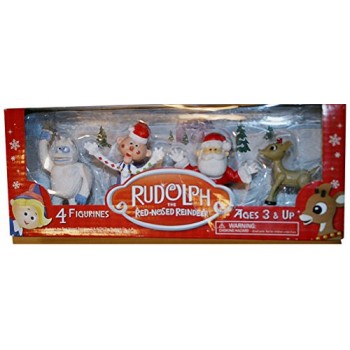 Rudolph 4 Pack Figurine Set