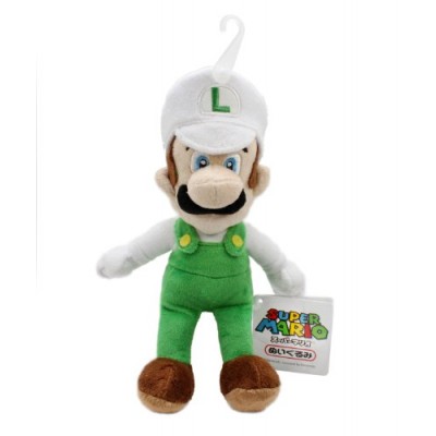 Sanei Officially Licensed Super Mario Plush 9" Fire Luigi Japanese Import