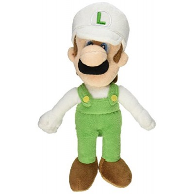 Sanei Officially Licensed Super Mario Plush 9" Fire Luigi Japanese Import
