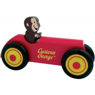 Curious George Wooden Car by Schylling - Childrens Wooden Toy