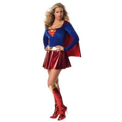 Secret Wishes Sexy Supergirl Costume, Red, S (4/6)