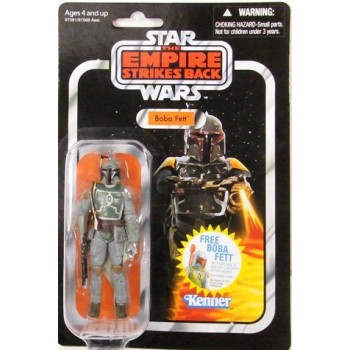 Hasbro Year 2010 Star Wars Vintage Kenner Reproduction "The Empire Strikes Back" Series (1980-1982) 4 Inch Tall Action Figure - BOBA FETT with Helm...