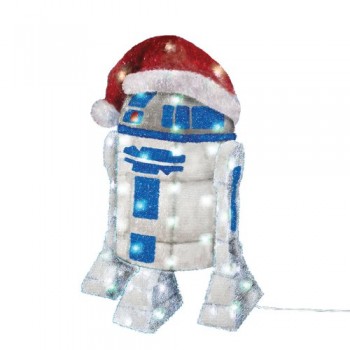 Kurt Adler UL 50-Light 28" R2D2 Tinsel Decoration with Package