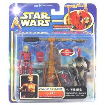 Star Wars Attack of the Clones C-3Po with Droid Factor Assembly Line