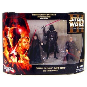 Star Wars Commemorative Figure Pack of 3 Revenge of the Sith Darth Vader Count Dooku Palpatine