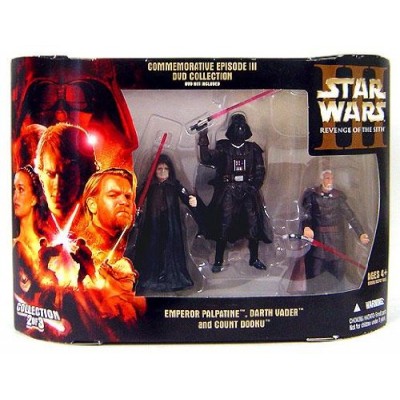 Star Wars Commemorative Figure Pack of 3 Revenge of the Sith Darth Vader Count Dooku Palpatine