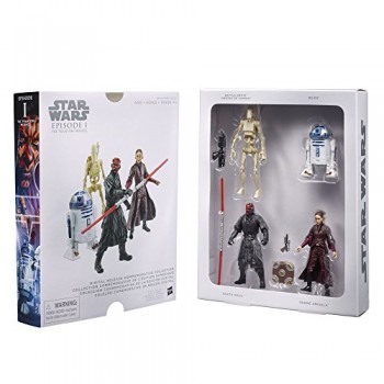 STAR WARS Digital Release Commemorative Collection Box Set - Episode 1 The Phantom Menace - R2-D2, Darth Maul, Padme Amidala, Battle Droid (pack of...