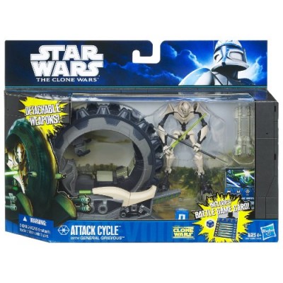 Star Wars Figure and Vehicle Grievous and Mini Wheel Bike