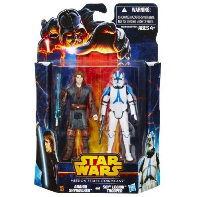 Star Wars, Mission Series, Coruscant Pack [Anakin Skywalker and 501st Legion Clone Trooper], 3.75 Inches