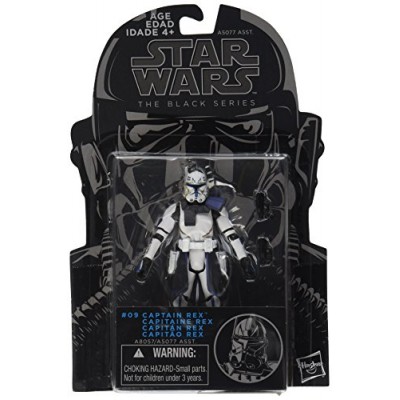 Star Wars, The Black Series, Clone Wars Captain Rex Action Figure #09, 3.75 Inches
