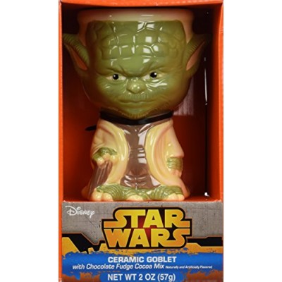 Star Wars Yoda Ceramic Goblet with Chocolate Fudge Cocoa Mix Gift Set