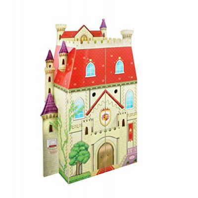 Teamson Kids Fancy Castle Theme Doll House with 5 Piece Funiture Toy, Multicolor