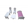 Teamson Kids Fancy Castle Theme Doll House with 5 Piece Funiture Toy, Multicolor