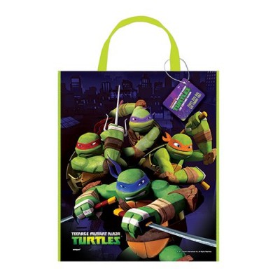 Large Plastic Teenage Mutant Ninja Turtles Favor Bag, 13" x 11"