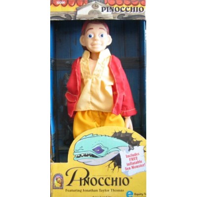 Adventures of PINOCCHIO Doll (Carlo Collodi) w Inflatable Sea Monster (1996 Equity Toys)