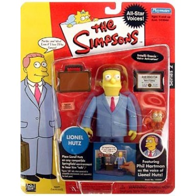 LIONEL HUTZ The Simpsons All-Star Voices * PHIL HARTMAN * Series 2 World Of Springfield Interactive Action Figure