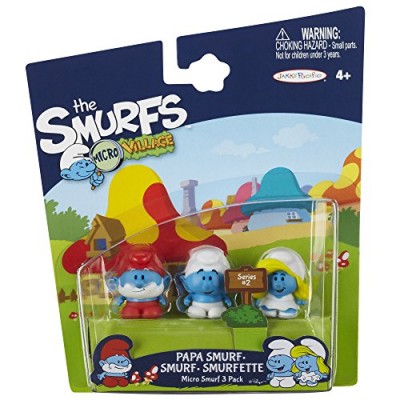SMURFS 2 Micro Figure 3 Pack: Smurf, Papa Smurf, Smurfette