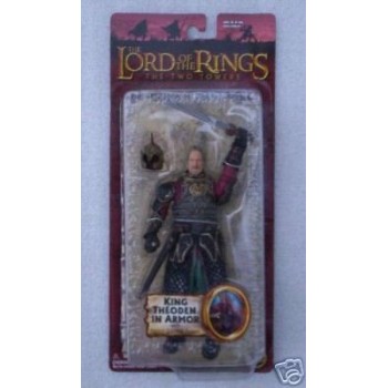 TOY BIZ 2004 LORD OF THE RINGS THE TWO TOWERS TRILOGY KING THEODEN IN ARMOR FIGURE