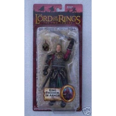 TOY BIZ 2004 LORD OF THE RINGS THE TWO TOWERS TRILOGY KING THEODEN IN ARMOR FIGURE