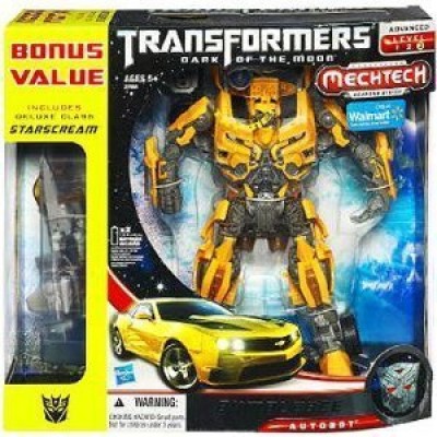 Transformers 3 Dark of the Moon Exclusive Leader Class Mechtech Action Figure Bumblebee Includes Deluxe Class Starscream Vehicle