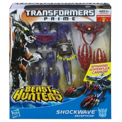 Transformers Prime Beast Hunters Voyager Class Shockwave Figure 6.5 Inches