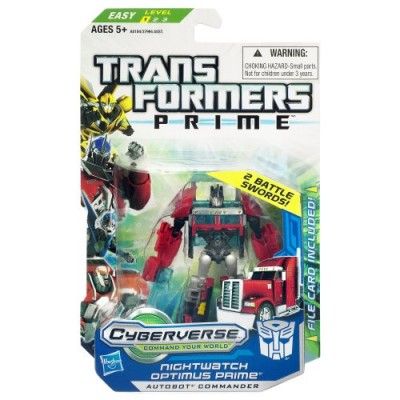 Transformers Prime Cyberverse Command Your World Commander Class Series 2 Nightwatch Optimus Prime Figure