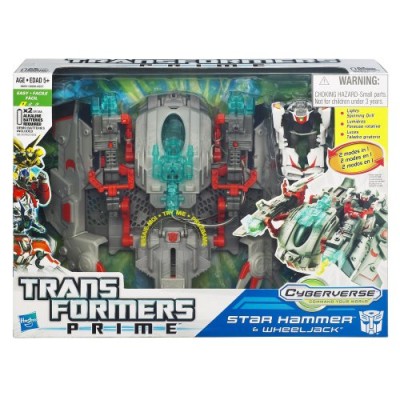 Transformers Prime Cyberverse Command Your World Star Hammer Vehicle with Wheeljack Figure 3 Inches