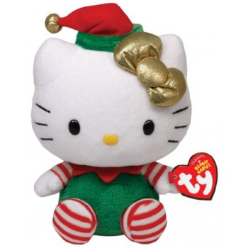 Ty Beanie Babies Hello Kitty - Green Christmas Outfit