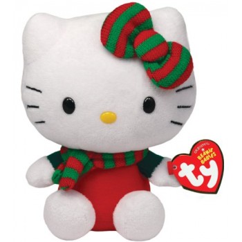 Ty Beanie Babies Hello Kitty - Red Christmas Outfit