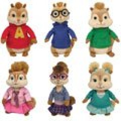 TY Beanie Babies - Alvin & the Chipmunks ( Complete Set of 6 )